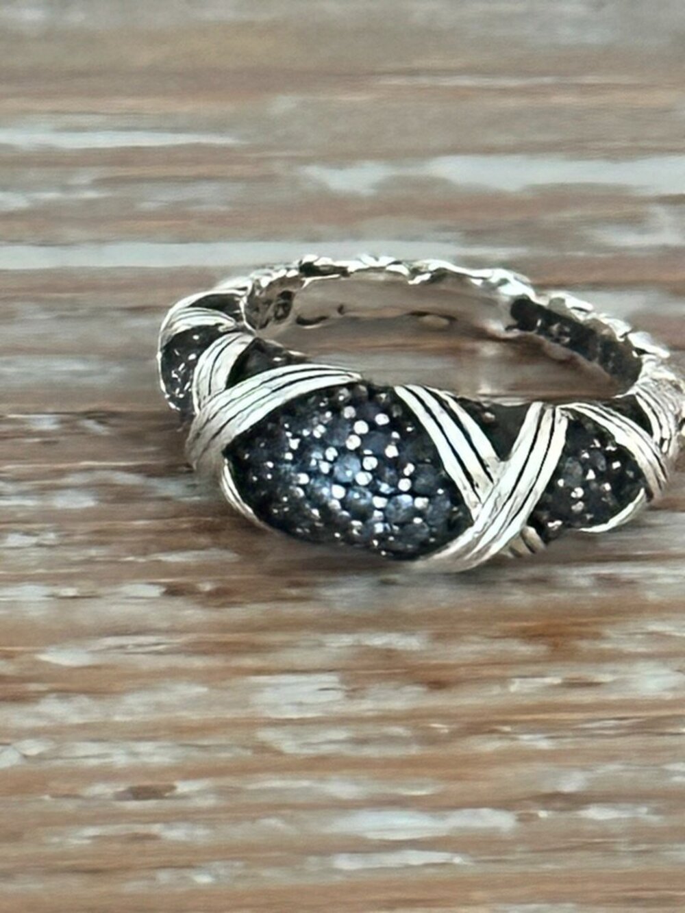 Stephen Dweck Garden of Stephen Sterling 925 with Black Pave Spinel Gemstones